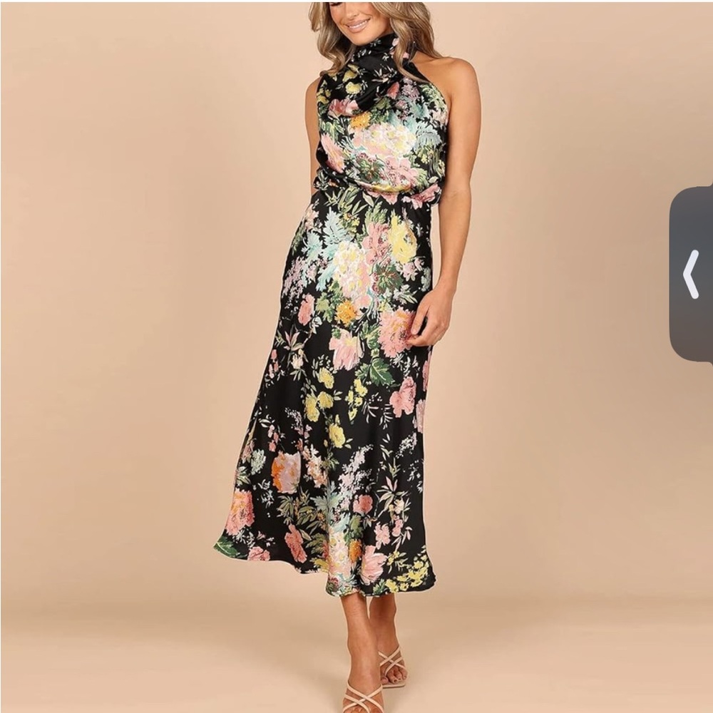 Petal + Pup one shoulder mock neck maxi dress